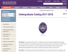 Tablet Screenshot of catalog.scranton.edu
